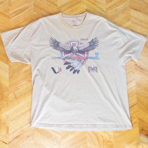 Vintage Native American Graphic T Shirt Santa Fe Single Stitch American Eagle XL - Picture 2 of 11